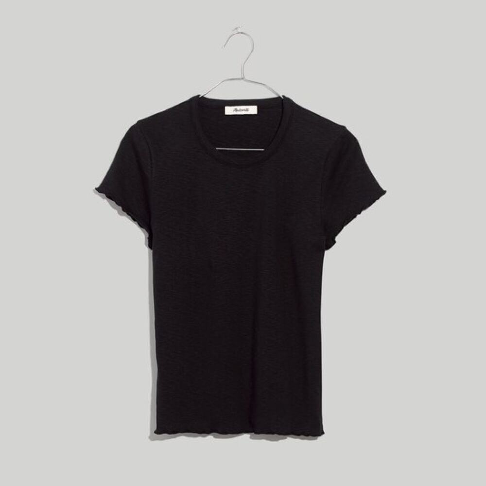 New Madewell Baby Tee in True Black Women's Size S